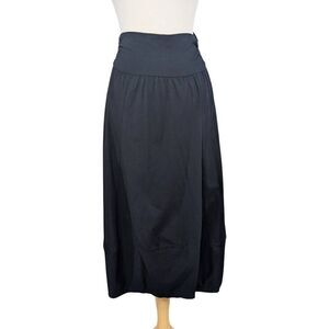 Just Jill S Black Midi Tulip Skirt VTG Art To Wear Lagenlook Whimsy Goth